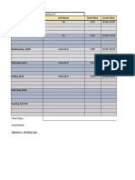 Weekly Timesheet Reports for Glass Installer