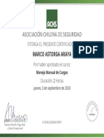 Certificado ACHS, Manejo Manual de Cargas