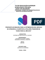 Optimizar servicio atención cliente pollería