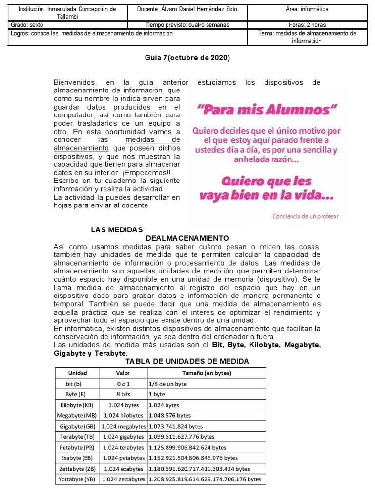 Guias Informatica Sexto | PDF | Poco | Archivo de computadora
