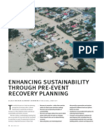 Enhancing Sustainability Through Pre-Event Recovery Planning