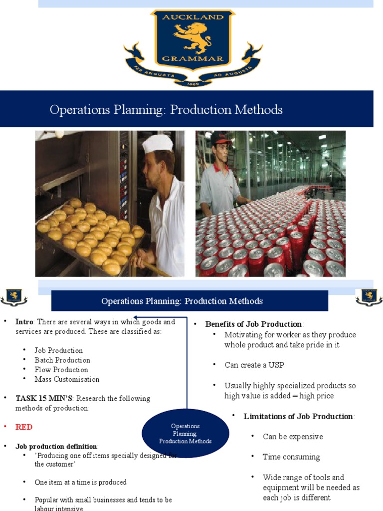 Production Methods Overview | PDF | Mass Production | Resource