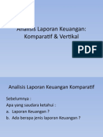 Analisis Laporan Keuangan Komparatif dan Vertikal