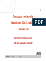 Compound studies with Naphthenic, TDAE, and DAE Extender oils