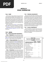 ASME Sec V Article 9: Visual Examination | PDF | Lighting | Visual Acuity