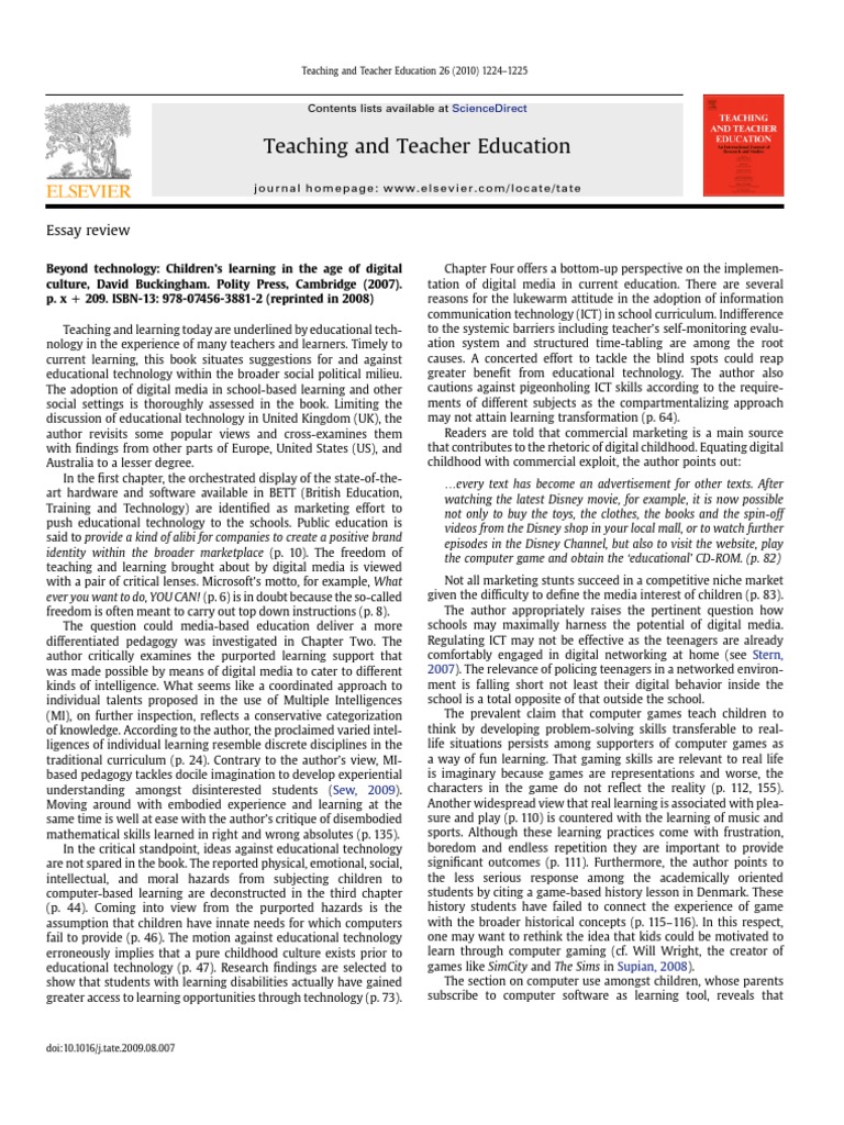 Digital Media's Impact on Education | PDF | Educational Technology ...