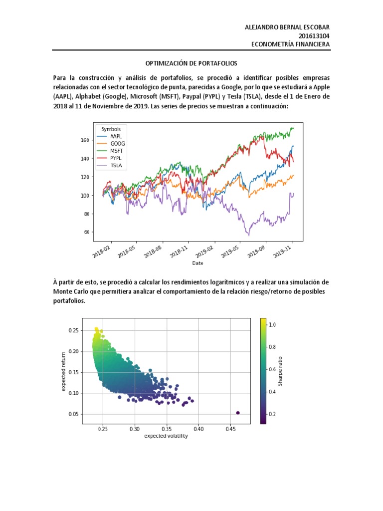 OPTIMIZACIÓN DE PORTAFOLIOS y PCA | PDF | Business | Science