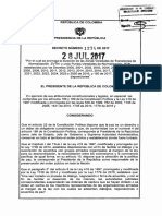 Decreto 1274 Del 28 de Julio de 2017