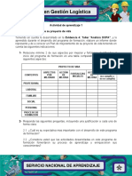 Actividad de Aprendizaje 1 Plan de Mejoramiento de Su Proyecto de Vida