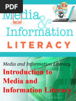 LESSON 2 Introduction To Media and Informartion Literacy