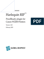 Harlequin Rip: Proofready Plugin For Canon W2200 Printers