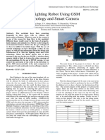 Fire Fighting Robot Using GSM Technology and Smart Camera