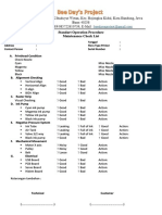 Standart Operation Procedure Maintenance Check List:: A. Printhead Condition