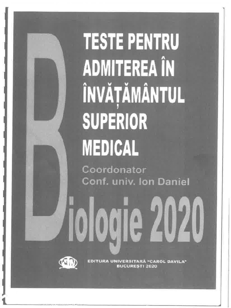 Subiecte Admitere Medicina Bucuresti 2019 Pdf
