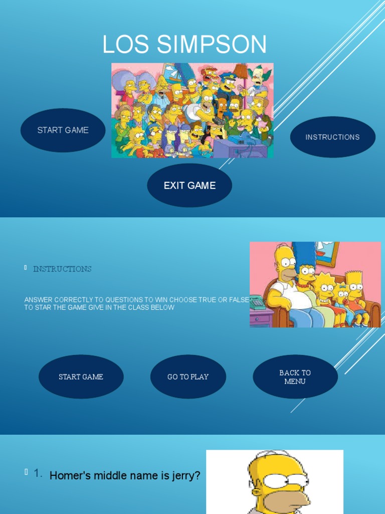 Simpson Game | PDF
