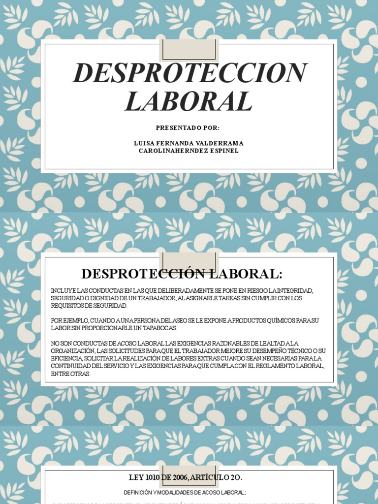 Desprotección Laboral y Acoso | PDF | Acoso sexual | Etica Aplicada
