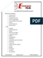 Robotic Process Automation (Rpa) Uipath Training Table of Contents