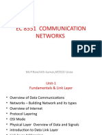 Ec 8551 Communication Networks: Mr.P.Ranchith Kumar, AP/ECE-Ucea