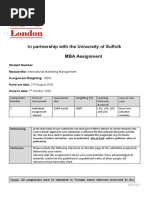 In Partnership With The University of Suffolk MBA Assignment