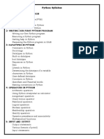 Python Core Syllabus - Data Types, OOP, NumPy, Pandas