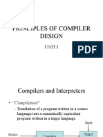 Principles of Compiler Design: Unit I