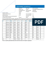 Auto loan repayment schedule