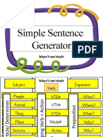 Simple Sentence Generator