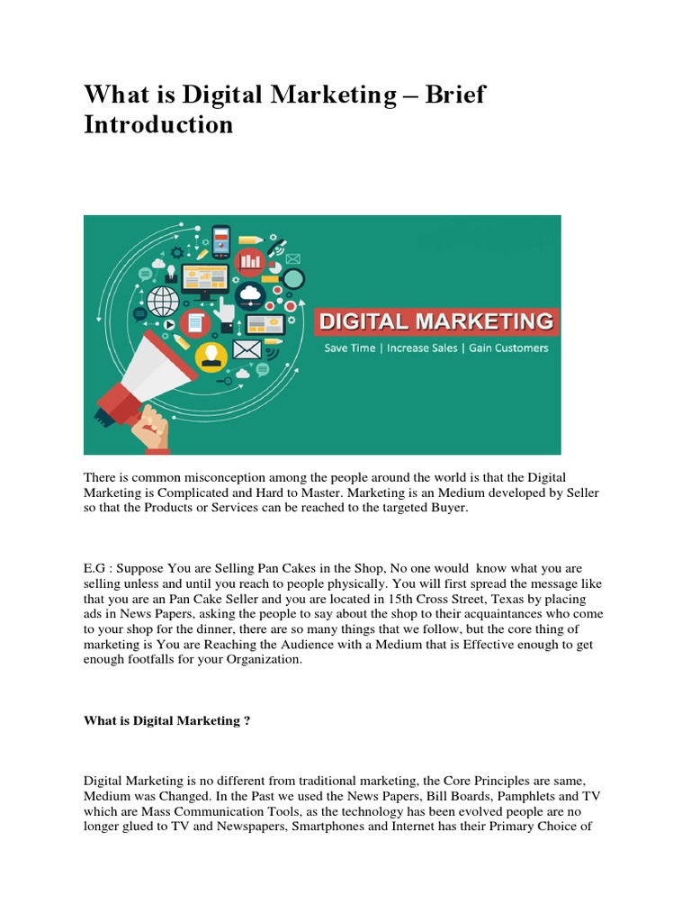 What Is Digital Marketing PDF