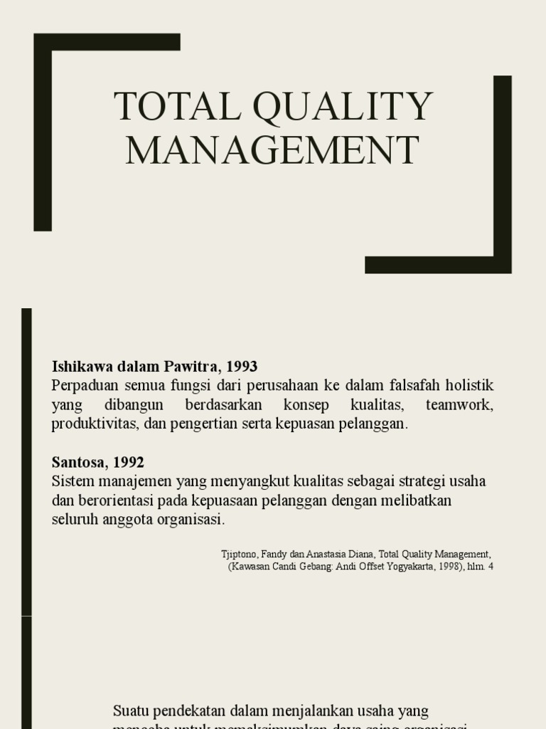 Total Quality Management Concepts | PDF