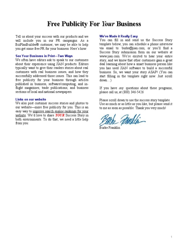 Free Publicity | PDF | Economies | Business