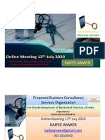 Business Consultancy at Backward Districts - 12th July 2020