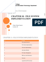 Chapter 10: File System Implementation