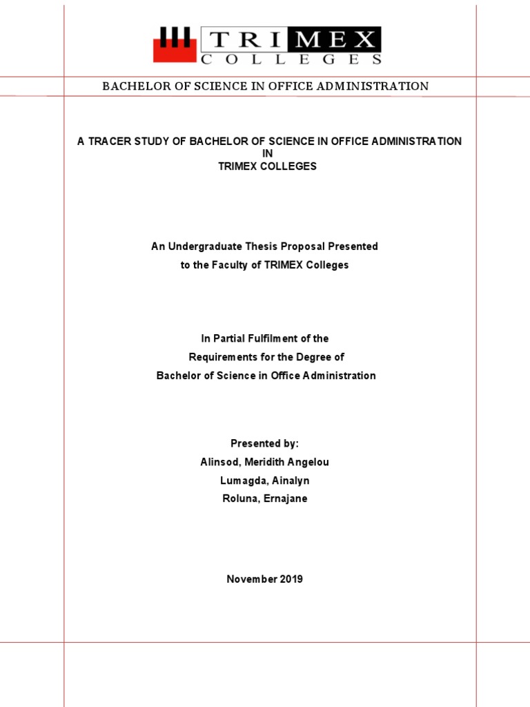 Bachelor of Science in Office Administration | PDF | Survey Methodology ...