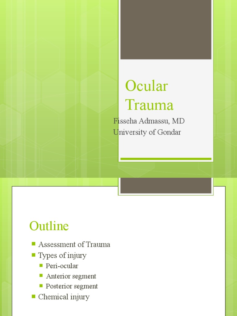Ocular Trauma Assessment and Management | PDF | Diseases And Disorders ...
