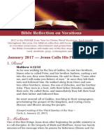Bible Reflection On Vocations: January 2017 - Jesus Calls His First Disciples
