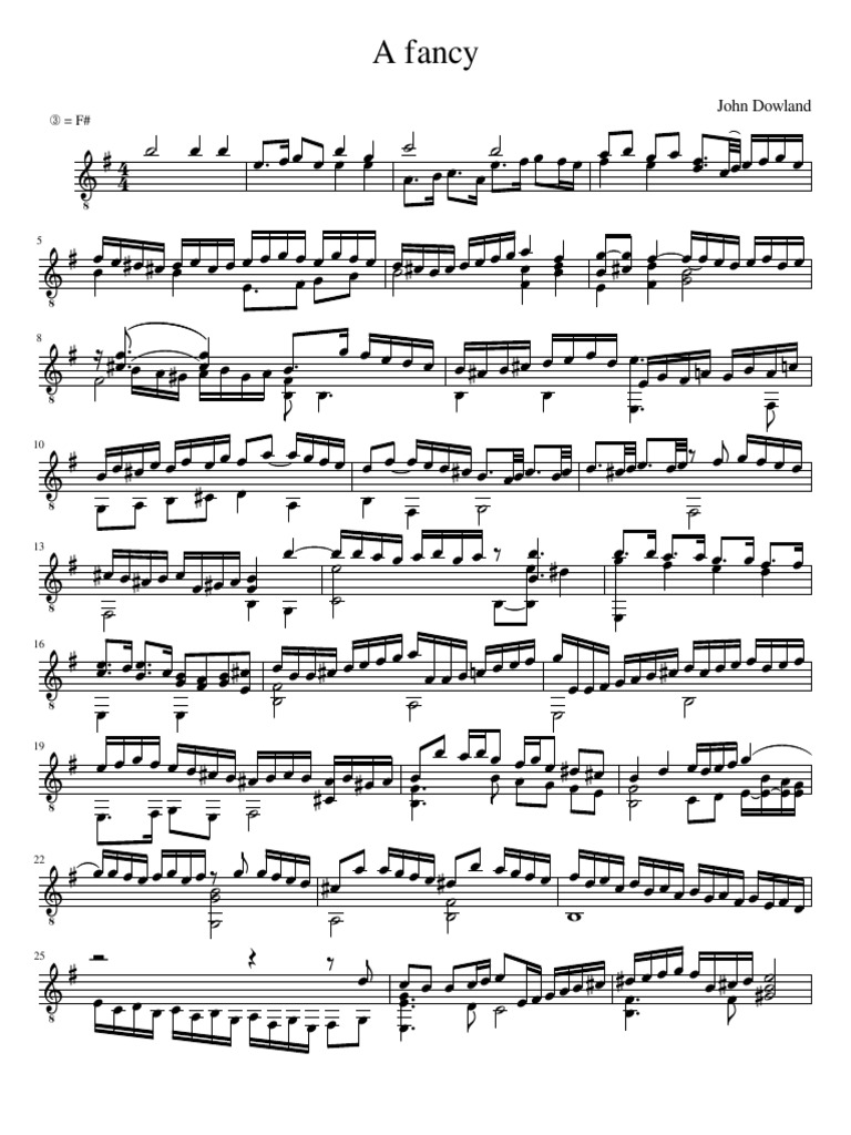 John Dowland's "A Fancy" Sheet Music | PDF