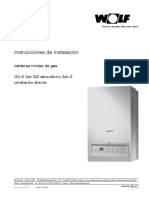 Instrucciones de instalación calderas mixtas de gas GU-S 2ek GG atmosférico 2ek-S ventilación directa