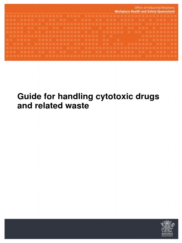 Guide Handling Cytoxic Drugs Related Waste PDF PDF Occupational