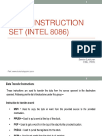Basic Instruction SET (INTEL 8086) : Taofica Amrine Senior Lecturer Cse, Pciu