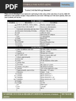 Note-Taking Abbreviations and Symbols | PDF