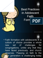 Best Practices in Adolescent Faith Formation