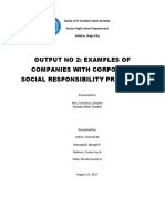 Output No 2: Examples of Companies With Corporate Social Responsibility Practices