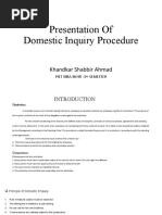 Procedure of Domestic Enquiry | PDF | Judge | Employment