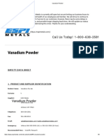 Vanadium Powder: Call Us Today! 1-800-638-2581