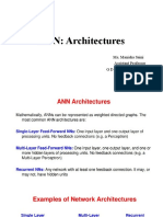 ANN: Architectures: Ms. Manisha Saini