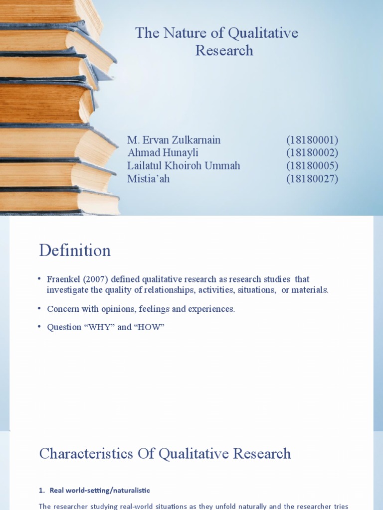 The Nature of Qualitative Research | PDF | Qualitative Research ...