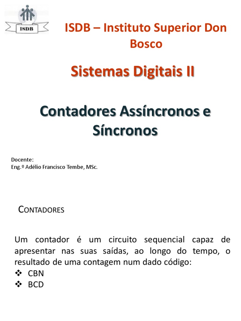 Contadores Síncronos e Assíncronos | PDF | Eletrônicos digitais ...