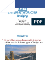 Unit II Internetworking Bridging: Presentation By: Kaythry P. Assistant Professor, ECE SSN College of Engineering