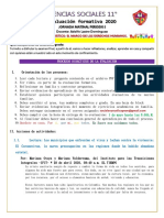 Ciencias Sociales 11 Evaluación Formativa Ip 2020