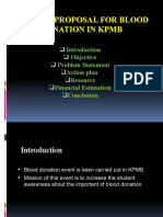 Project Proposal For Blood Donation in KPMB